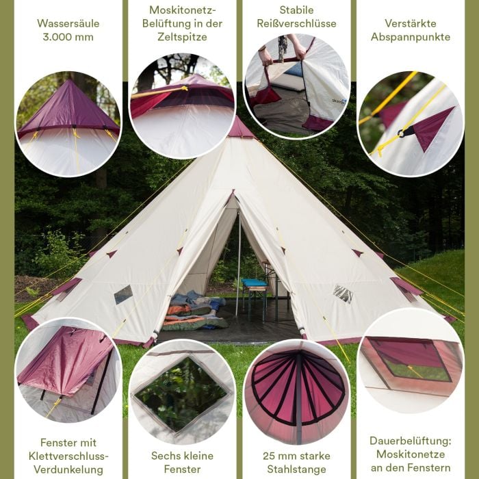Skandika Tipi Kota 550 Groepstent - Beige