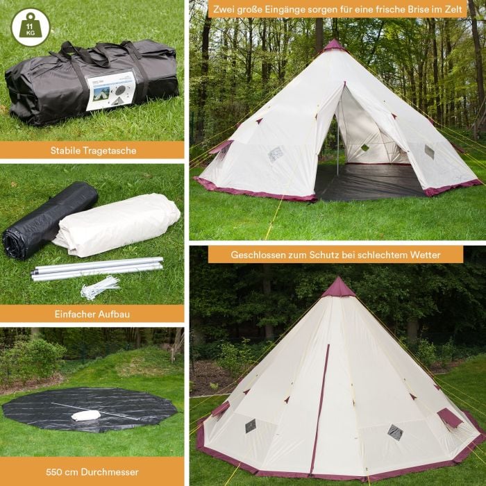 Skandika Tipi Kota 550 Groepstent - Beige