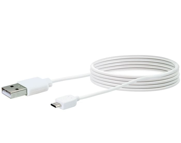Schwaiger LK200M 2 meter witte Micro USB oplaadkabel