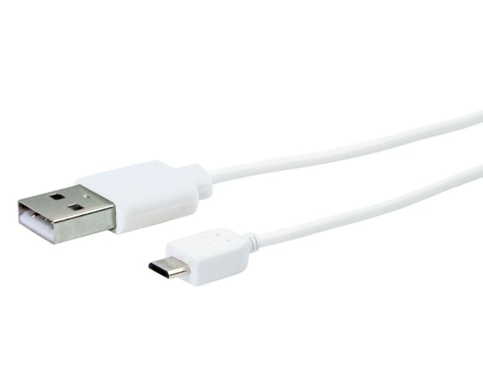 Schwaiger LK200M 2 meter witte Micro USB oplaadkabel