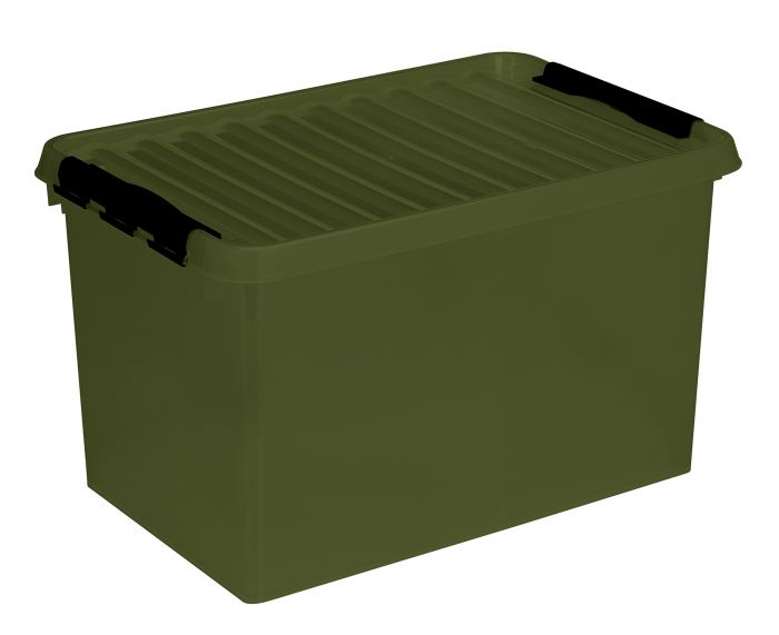 Gezag Omgekeerde Communistisch Sunware Q-line recycled 62 liter groen zwarte opbergbox