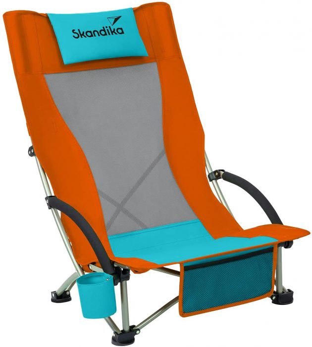 onthouden voorzetsel Auto Skandika Beach oranje klapstoel