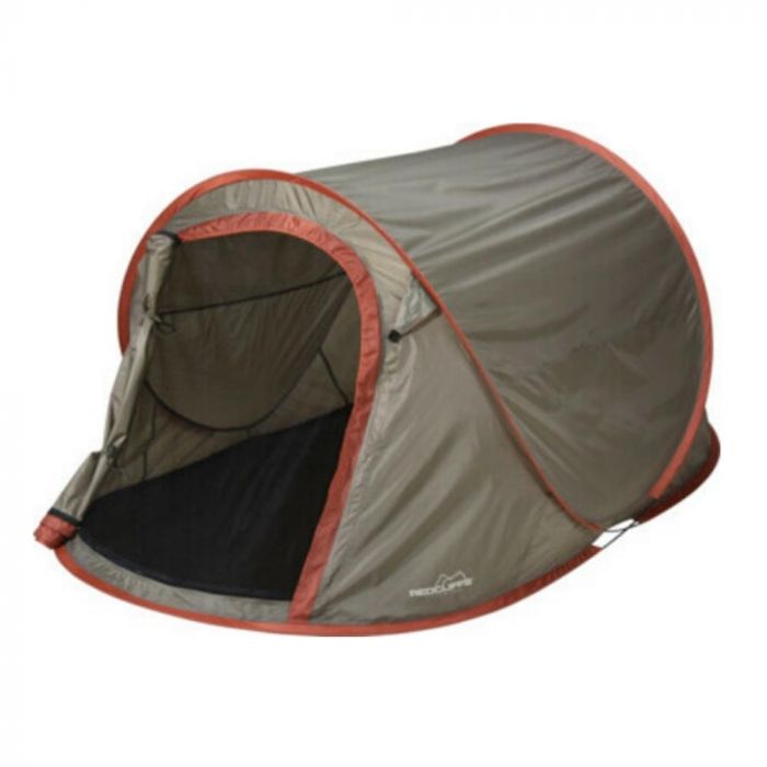 begroting knop dubbel Orange85 2 persoons groene pop-up tent