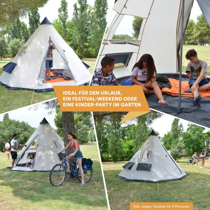 Skandika Tipi Goathi 550 Protect Groepstent - Beige