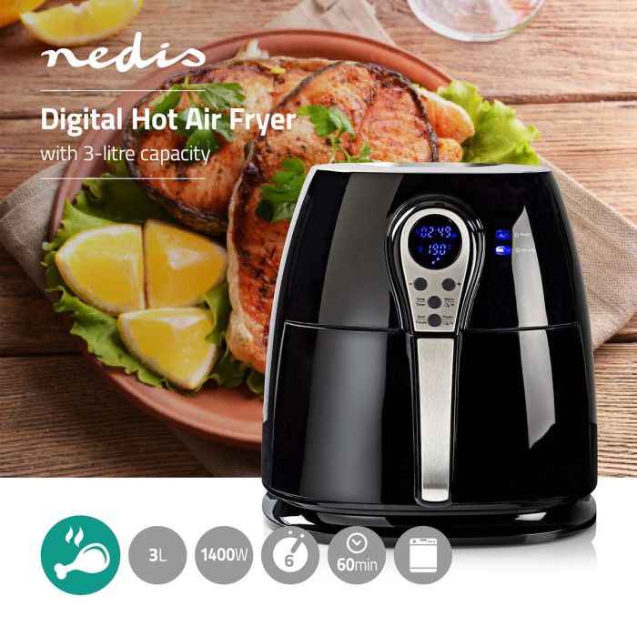 Nedis KAAF111EBK Heteluchtfriteuse