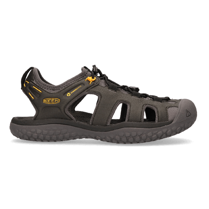 capaciteit Kruis aan Minimaliseren Keen SOLR Black Gold heren sandalen