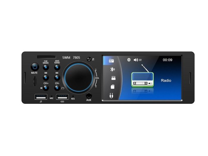 Autoradio TechU™ T148 – 1 Din avec télécommande – Écran tactile de 4,1  pouces – Radio