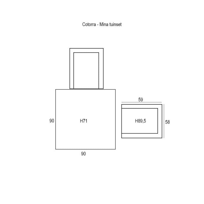 Garden Impressions Cotorra Mina mos groen 5-delige tuinset