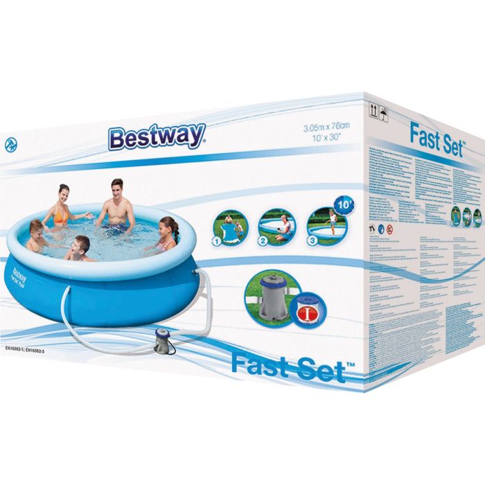 Bestway Fast Set 305 cm zwembad met filterpomp
