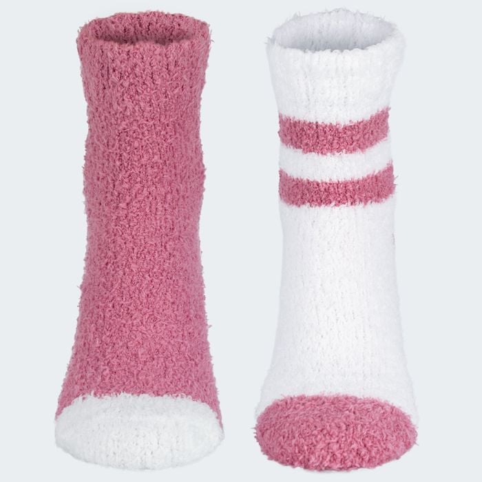 Black Snake Rosa/Weiß 2-pack Dames Gezellige Sokken