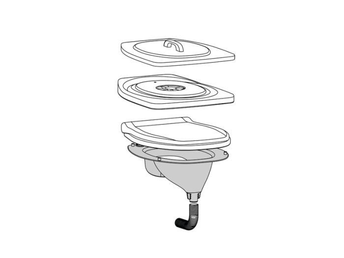 Separett Privy 500 zelfbouw composttoilet Separett Privy 500 zelfbouw composttoilet