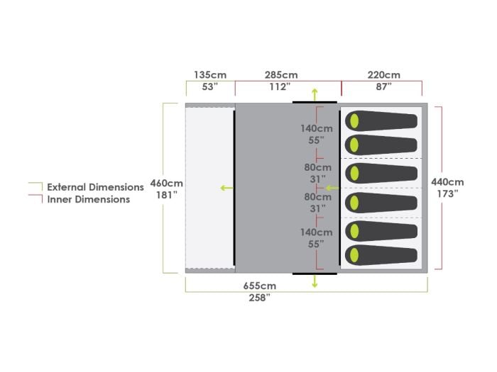 Zempire Evo TXL V2 opblaasbare tunneltent