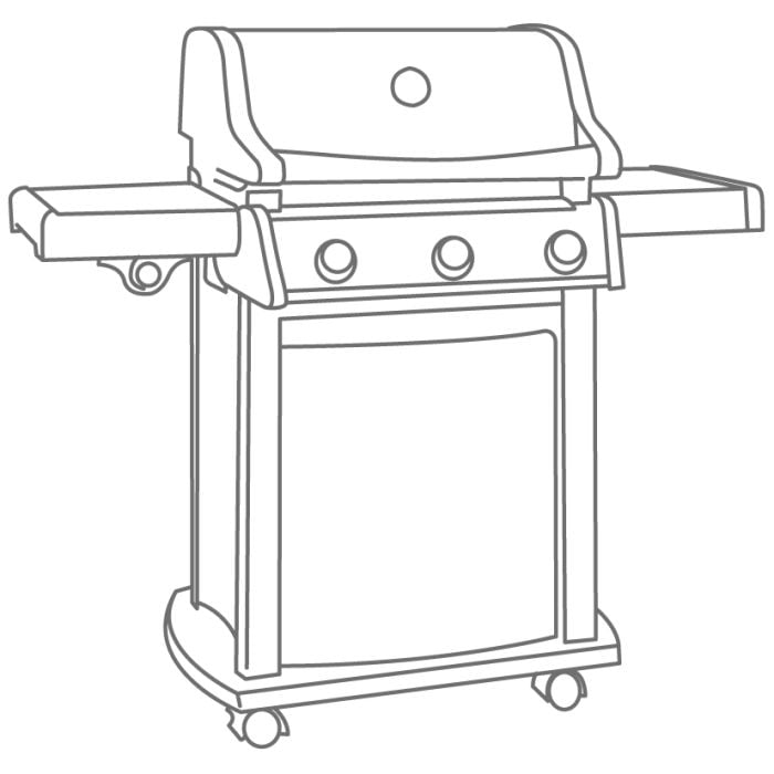 Eurotrail 130 x 45 x 107 cm Black barbecuehoes