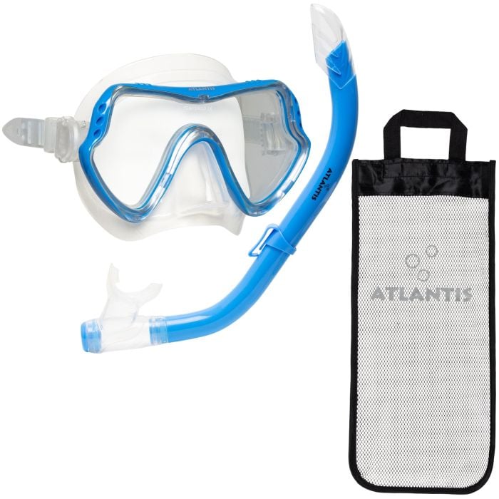 Atlantis Samana Pro Snorkelset - White/Blue