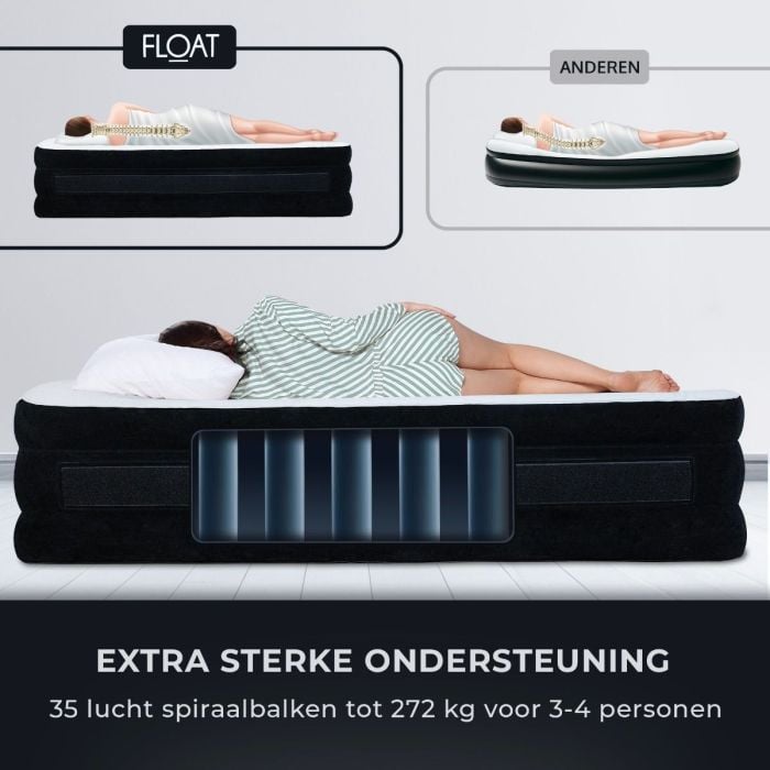 FLOAT VersaVento 2 persoons luchtbed met pomp en zijzakken