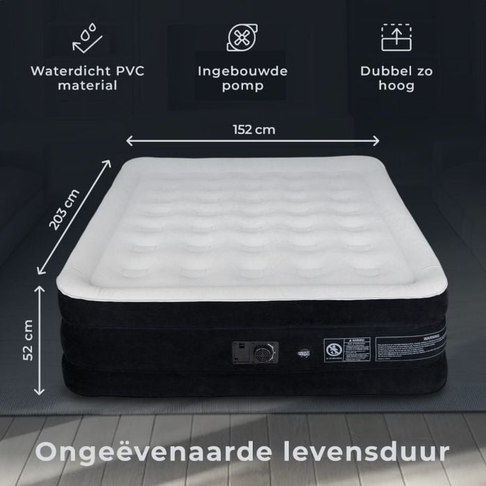 FLOAT VersaVento 2 persoons luchtbed met pomp en zijzakken