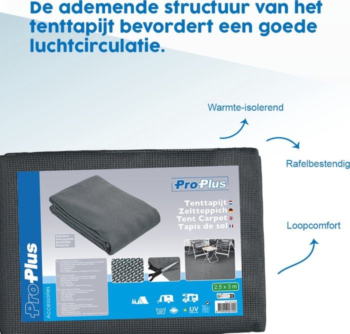 ProPlus Tenttapijt 250 x 300 cm - Anthracite