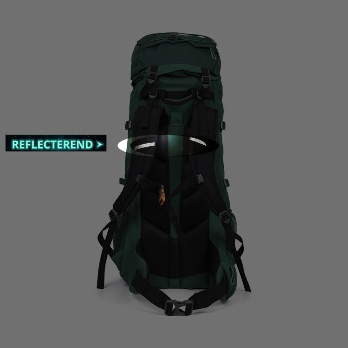 Dutch Mountains 65-75 liter backpack met regenhoes - Black