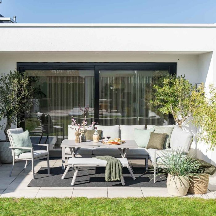 Garden Impressions Senja sand - 4-delig - R - loungediningset