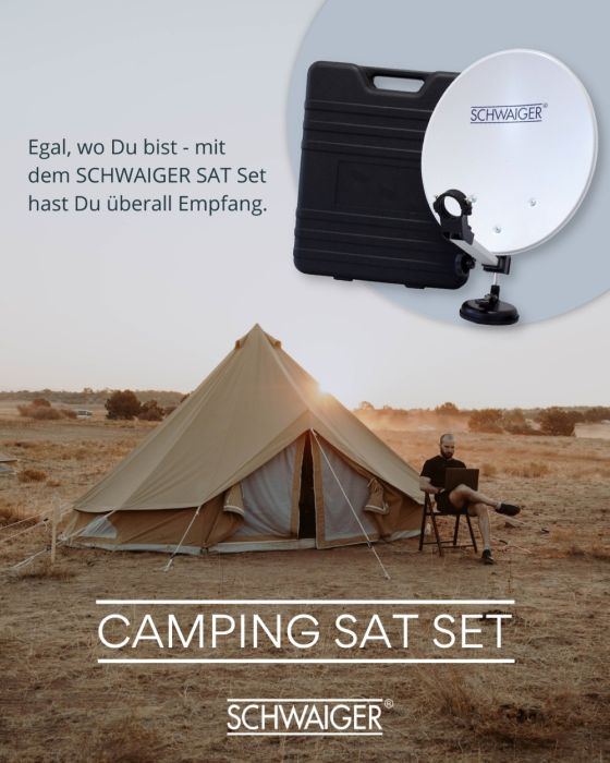 Schwaiger SATSET351 camping schotelset in koffer