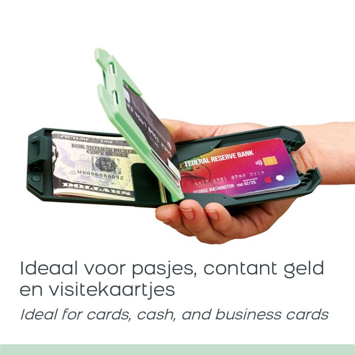 Slim Mint Wallet Deluxe  Leren Pasjeshouder Portemonnee
