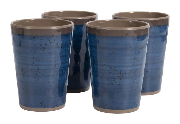 Bo-Camp Halo set van 4 melamine bekers - Blue