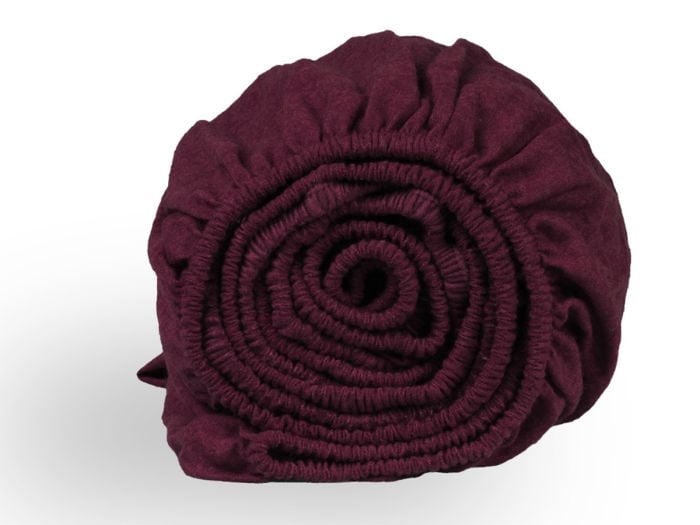 DoubleDry Flanel 180x200 cm hoeslaken - aubergine