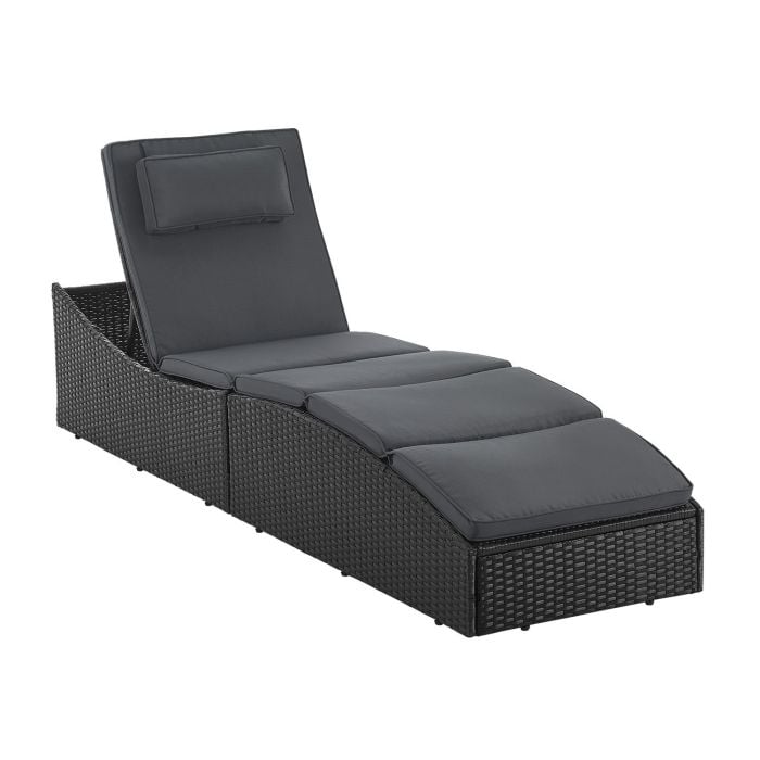 Juksys Lamia polyrotan ligbed - Black