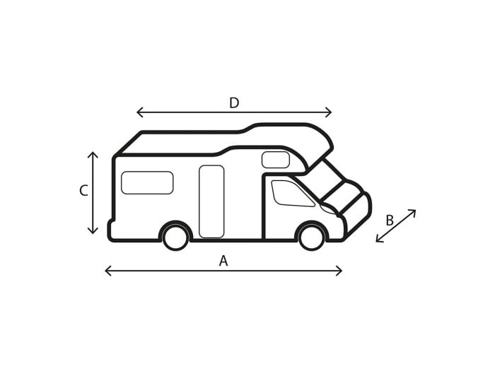 Brunner Design 12M camperhoes - 500 - 550 cm