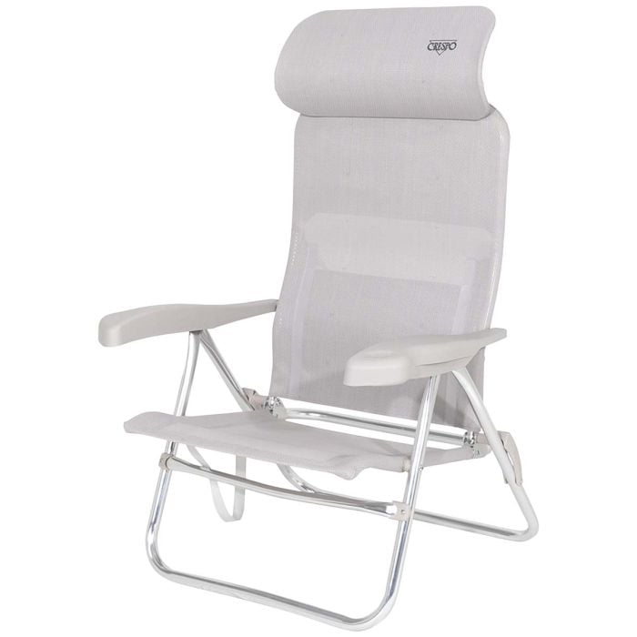 Crespo AL-205 Compact Light Grey strandstoel