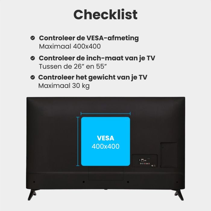 Auronic draaibaar en kantelbare TV Beugel - 26-55 inch