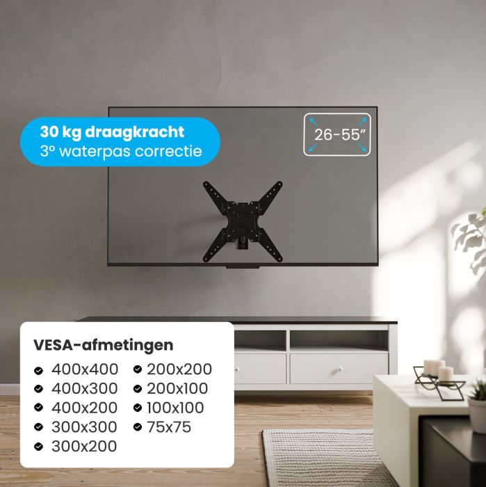 Auronic draaibaar en kantelbare TV Beugel - 26-55 inch