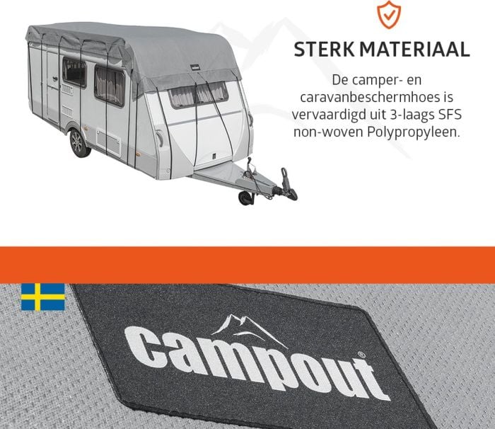 Campout caravan- en camperdakhoes - 850 cm
