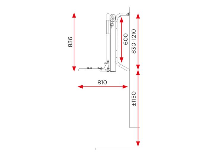 BR-Systems short elektrische lift fietsendrager