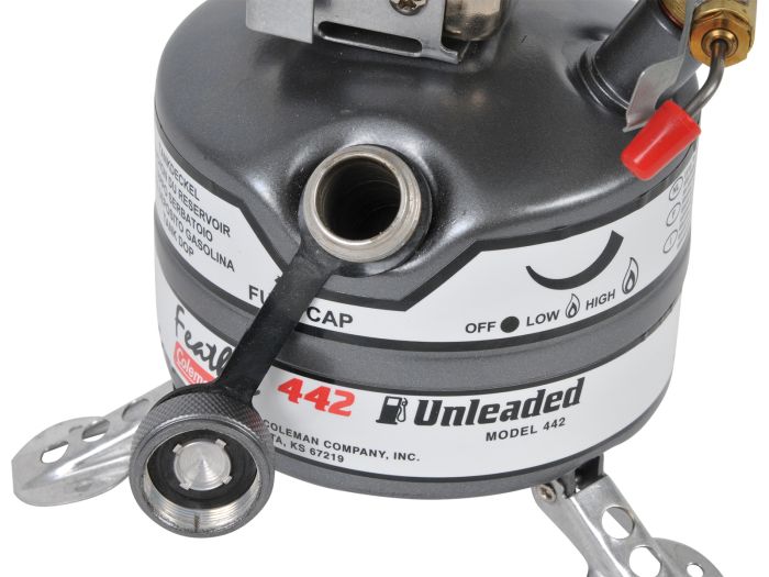 Coleman Feather Stove 442 オプション付き Coleman Feather 442 Dual Fuel Brander | Bever