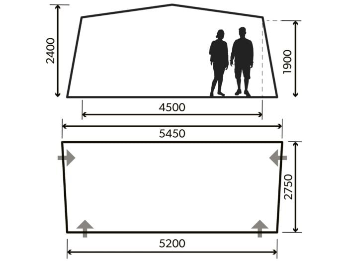 Dometic Residence AIR Tour maat 11 (890 - 915 cm) opblaasbare caravanvoortent