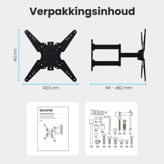 Auronic draaibaar en kantelbare TV Beugel - 26-55 inch