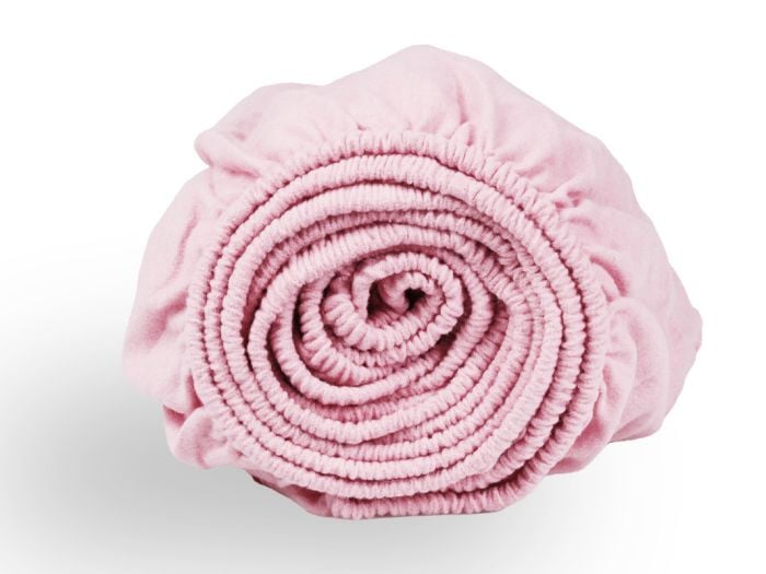 DoubleDry Flanel 90x200 cm hoeslaken - lichtroze