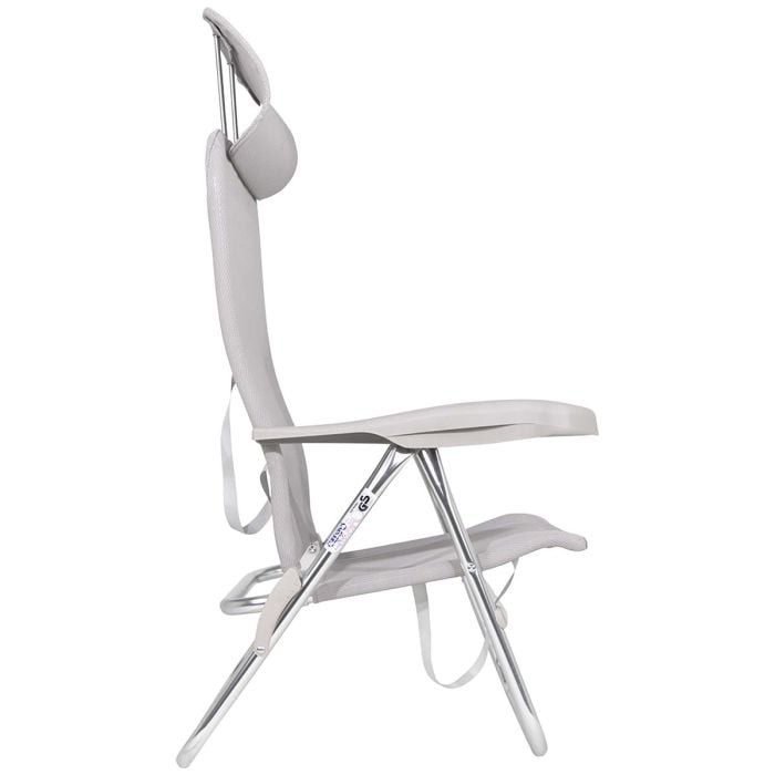 Crespo AL-205 Compact Light Grey strandstoel