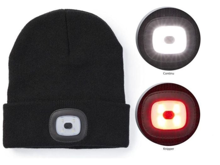 Technosmart muts met LED verlichting - Black