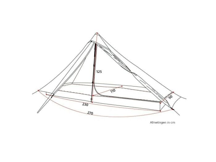 3F UL GEAR PRO 4 seizoenen 1-persoons tent - Green