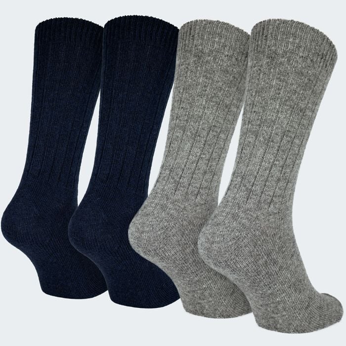 Black Snake Blue/Grey 2-pack alpaca schapenwollen sokken Black Snake Blue/Grey 2-pack alpaca schapenwollen sokken