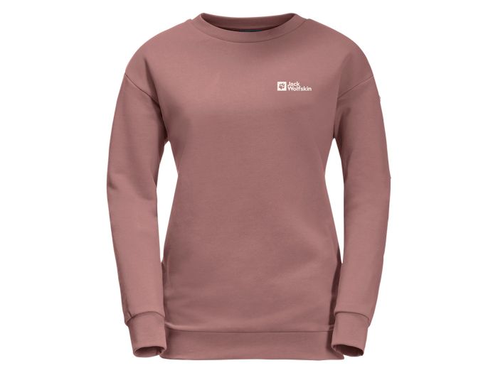 Zin doel Gevangene Jack Wolfskin Essential Crewneck Afterglow dames sweater
