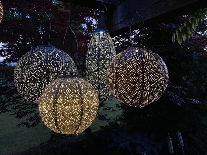 Lumiz Sashiko Diamond 28 solar lampion - Light green