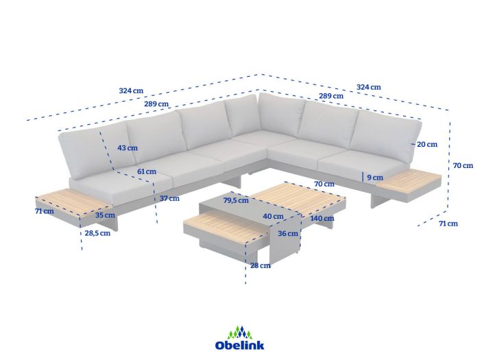 Outdoor Feelings Barbados corner loungeset