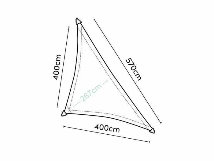 Platinum Coolfit 5,7 x 4,0 x 4,0 m 90° schaduwdoek - Antraciet