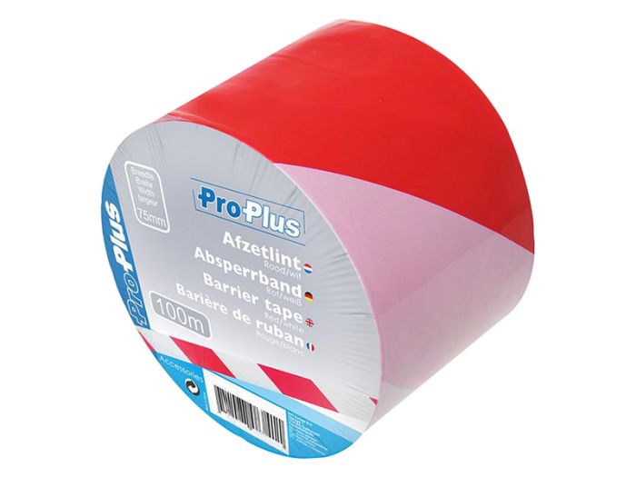 ProPlus rood/wit afzetlint