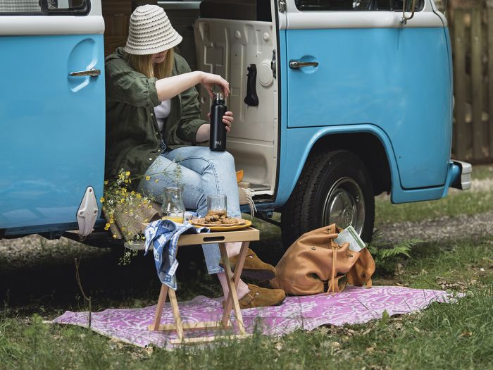 Rebel Outdoor blauw kruk met dienblad