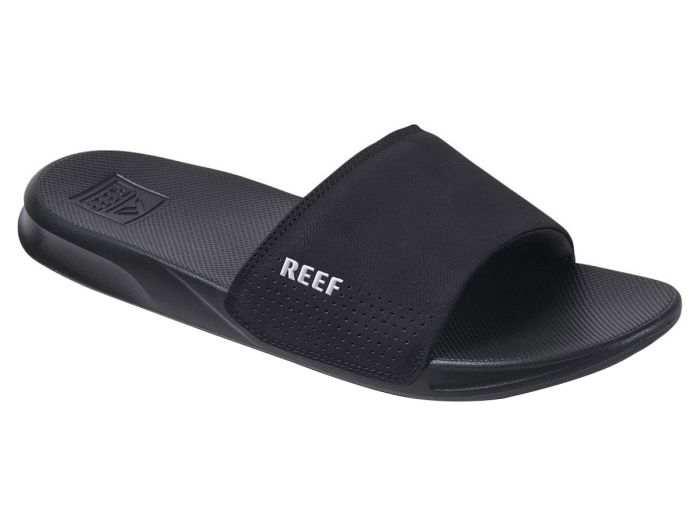 smokkel Microprocessor Ver weg Reef One Slide Black heren slippers