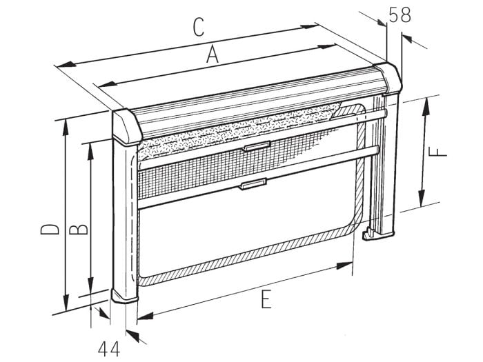 Dometic White Seitz Rastrollo 3000 - 161 x 81 cm